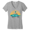 ride and surf Women's V-Neck T-Shirt
