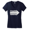 i'm with stupid Women's V-Neck T-Shirt