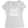 Once a Cancer Patient Now a Cancer Survivor Women's Triblend Scoop T-shirt