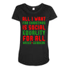 all i want for christmas Maternity Scoop Neck T-shirt