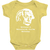without a moustache einstein proud hirsute mustachioed grooming Baby Onesie
