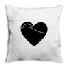 black heart Throw Pillow