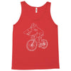 shark riding bicycle bike funny Tank Top
