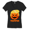 trumpkin funny donald trump pumpkin Women's V-Neck T-Shirt