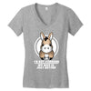 not stubborn Women's V-Neck T-Shirt
