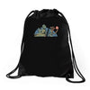jurassic story Drawstring Bags