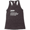 definition of a geek Racerback Tank