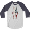peace and love usa flag 3/4 Sleeve Shirt