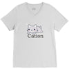 funny cat science t shirt V-Neck Tee