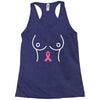 breast with pink ribbon Racerback Tank