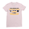 I Love Someone With Childhood Cancer To The Moon And Back To Infinity Ladies Fitted T-Shirt