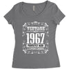 vintage made in 1967 perfectly aged a living legend Women's Triblend Scoop T-shirt