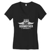 i have two titles aunt and godmother Women's V-Neck T-Shirt