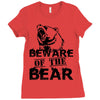 Beware Of The Bear Ladies Fitted T-Shirt