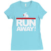 run away rabbit Ladies Fitted T-Shirt