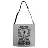 Never Underestimate Old Man Who Was Born November Adjustable Strap Totes