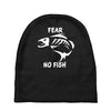 fear no fish bone skeleton Baby Beanies
