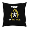 train insaiyan Throw Pillow