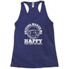 driving makes me happy younot so much Racerback Tank