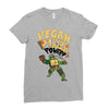 vegan pizza power Ladies Fitted T-Shirt