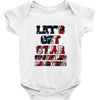 star spangled hammered Baby Onesie