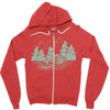 Camping Green Zipper Hoodie