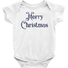 merry christmas colorful glitter Baby Bodysuit