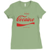 enjoy cocaine funny gray Ladies Fitted T-Shirt