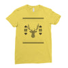 ugly deer christmas Ladies Fitted T-Shirt