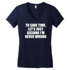 lets save time x Women's V-Neck T-Shirt