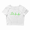 morning coffee heatbeat ekg Crop Top