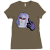 mega flipped off Ladies Fitted T-Shirt