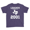 legends are born in 2001 hoodie 9 Youth Tee