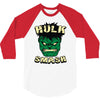 hulk smash 3/4 Sleeve Shirt