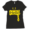 hello world Ladies Fitted T-Shirt