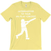 alternatives to war play cricket batting anti war stencil tour T-Shirt