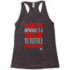 injustice anywhere is a threat Racerback Tank