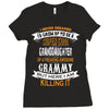 Super Cool Granddaughter Of A Freaking Awesome Grammy Ladies Fitted T-Shirt
