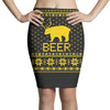 ugly sweater party beer bear funny Pencil Skirts