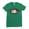 April Peeking Out Asian Baby Girl Ladies Fitted T-Shirt