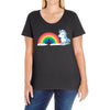 tasty rainbow Ladies Curvy T-Shirt