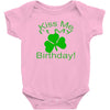 kiss me i't my birthday pi Baby Bodysuit