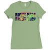 where else would you rather be than right here right now Ladies Fitted T-Shirt