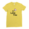 I LOVE YOU Ladies Fitted T-Shirt