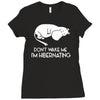 retro hippo cartoon anime classic Ladies Fitted T-Shirt