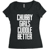 chubby girls cuddle better Women's Triblend Scoop T-shirt