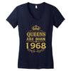 queens are born in 1968 Women's V-Neck T-Shirt