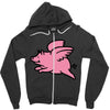 flying pig Zipper Hoodie
