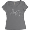 funny rude fingers ideal birthday gift or present Women's Triblend Scoop T-shirt