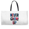 never grow up (2) Weekender Totes